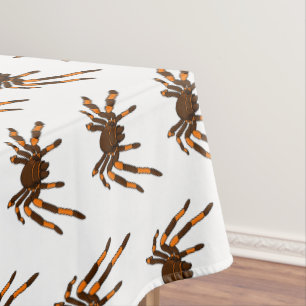 Cartoon der graubraunen und orangen Spinne Tischdecke