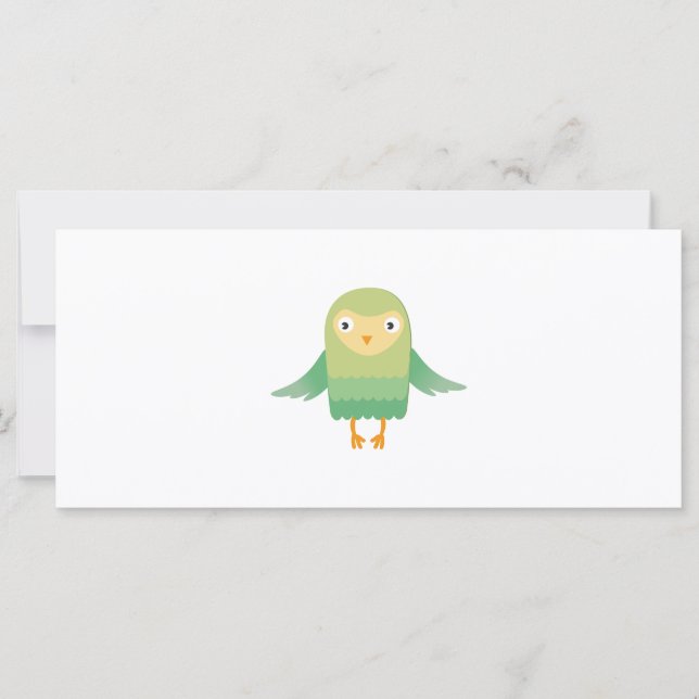 Cartoon der grünen Eule (Vorderseite)