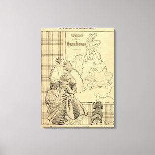 Cartoon der Königin Victoria von Le Rire Leinwanddruck