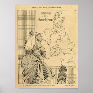 Cartoon der Königin Victoria von Le Rire Poster