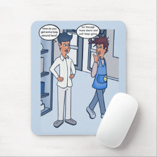 Cartoon der Maus des Kundendiensts Mousepad