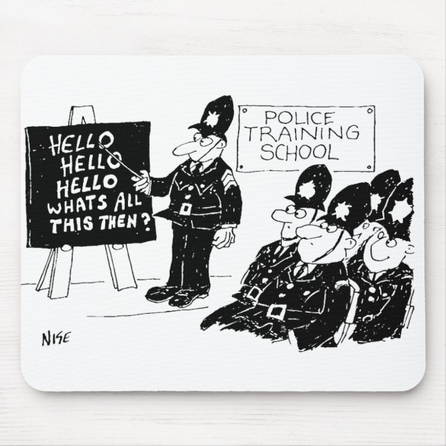 Cartoon der Polizeischule Mousepad (Vorne)