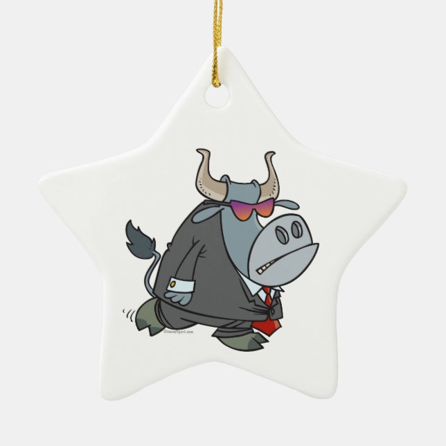 Cartoon der Sicherheitswache Keramik Ornament (Vorne)
