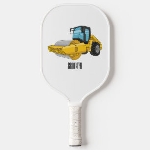 Cartoon der Straßenwalze Pickleball Schläger