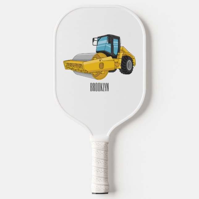 Cartoon der Straßenwalze Pickleball Schläger (Vorderseite)