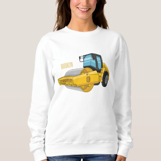 Cartoon der Straßenwalze Sweatshirt (Vorderseite)