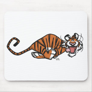 Cartoon, der Tigermousepad läuft Mousepad