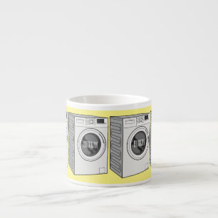 Cartoon der Waschmaschine Espressotasse
