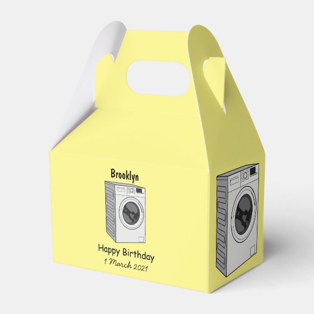Cartoon der Waschmaschine Geschenkschachtel (Vorderseite)