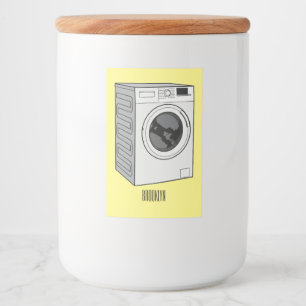 Cartoon der Waschmaschine Lebensmitteletikett