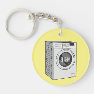 Cartoon der Waschmaschine Schlüsselanhänger