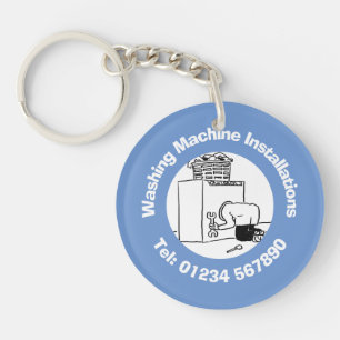Cartoon der Waschmaschinenanlagen Schlüsselanhänger