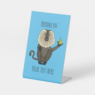 Cartoon des Affen Sockelschild