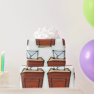 Cartoon des E-Mail-Postfachs Geschenkpapier