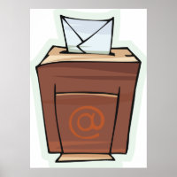 Cartoon des E-Mail-Postfachs