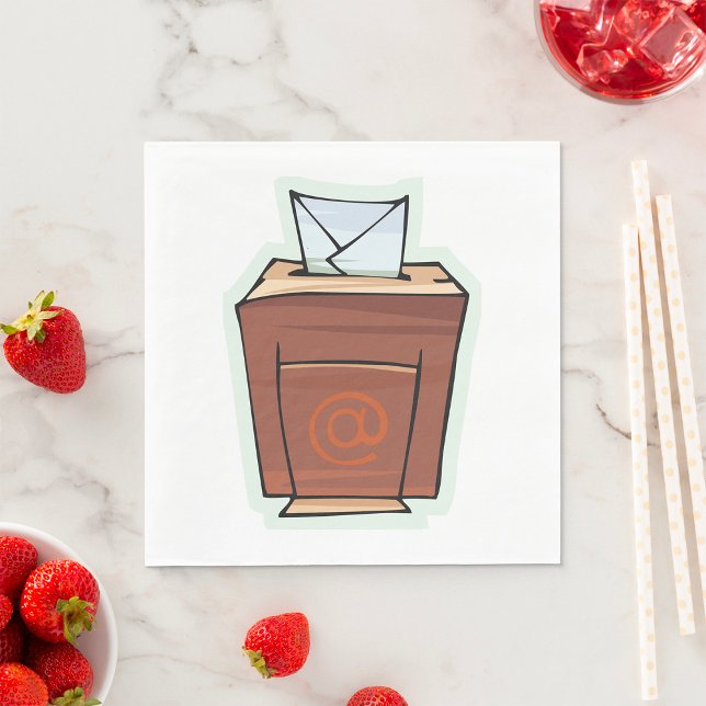 Cartoon des E-Mail-Postfachs Serviette (Von Creator hochgeladen)