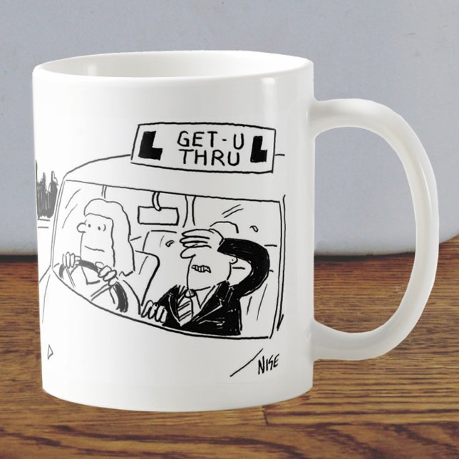 Cartoon des Fahrlehrers oder des Prüfers Kaffeetasse (Von Creator hochgeladen)
