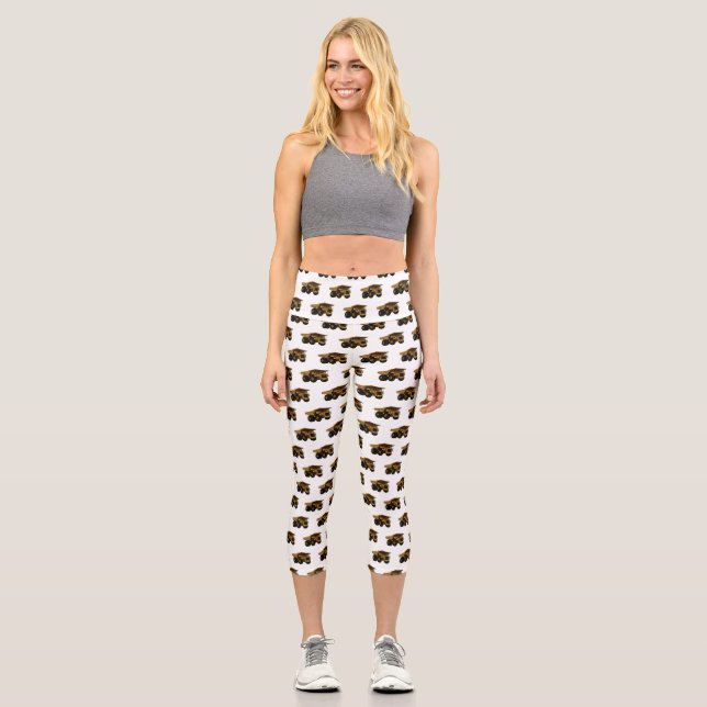 Cartoon des Lastkraftwagens Capri Leggings (Vorderseite)