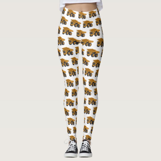 Cartoon des Lastkraftwagens Leggings (Vorderseite)