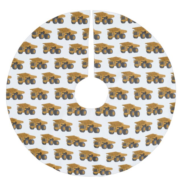 Cartoon des Lastkraftwagens Polyester Weihnachtsbaumdecke (Vorderseite)