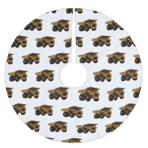 Cartoon des Lastkraftwagens Polyester Weihnachtsbaumdecke