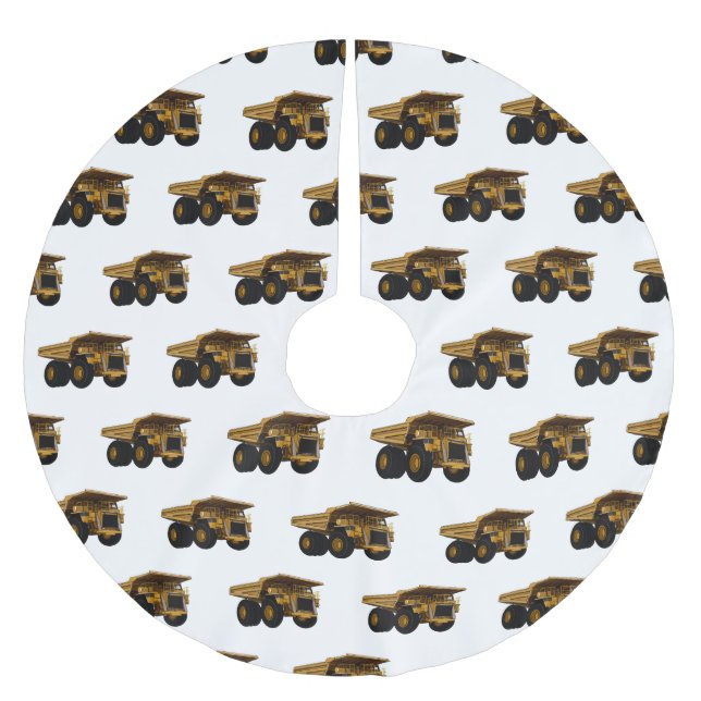 Cartoon des Lastkraftwagens Polyester Weihnachtsbaumdecke (Vorderseite)