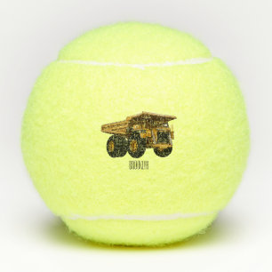 Cartoon des Lastkraftwagens Tennisbälle