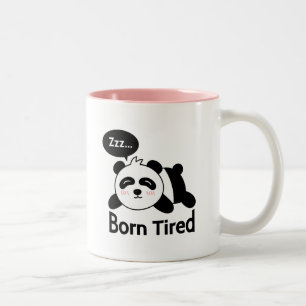 Cartoon des niedlichen Schlafenpandas Zweifarbige Tasse