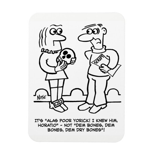 Cartoon des Schauspielhauses mit Produzent Magnet (Vertikal)