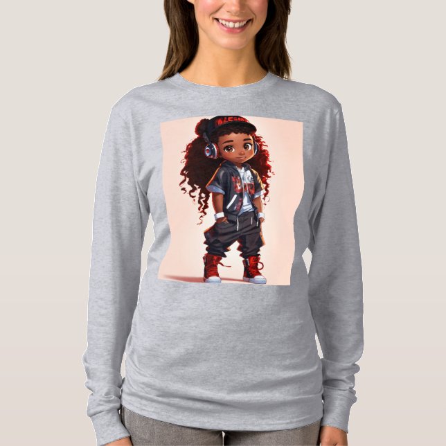 Cartoon Design T - Shirt Girl (Vorderseite)