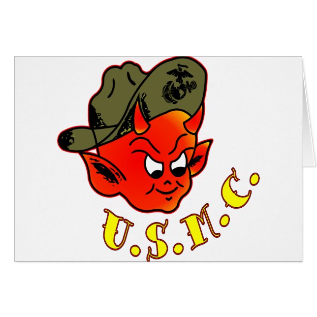 Cartoon Devil Marine Corps (Vorderseite (Horizontal))