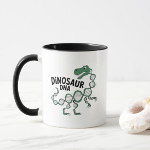 Cartoon Dinosaur DNA - Quirky - Prähistorische Wis Tasse