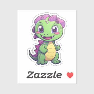 Cartoon-Dinosaurier-Abbildung Aufkleber