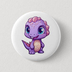 Cartoon-Dinosaurier-Abbildung Button
