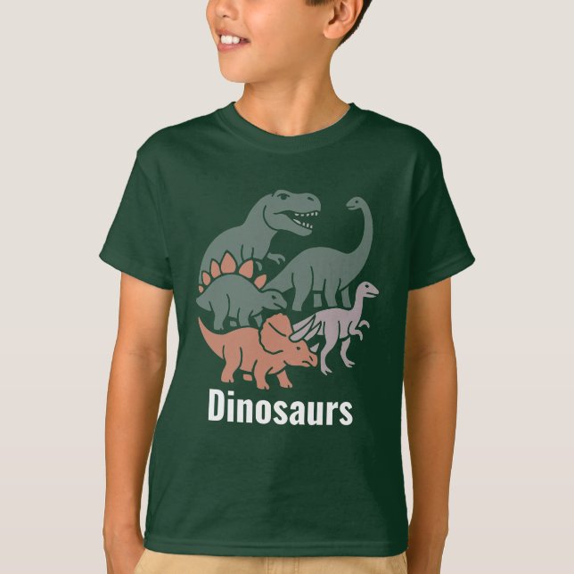 Cartoon-Dinosaurier-Sammlung T-Shirt (Vorderseite)