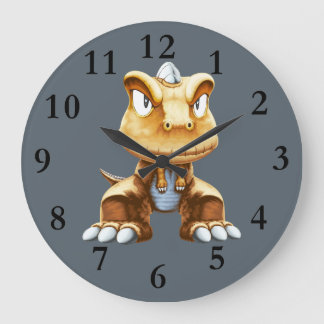 Cartoon-Dinosaurier-Uhr Große Wanduhr