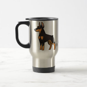 Cartoon-DobermannPinscher (spitze Ohren) Reisebecher