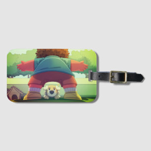 Cartoon Dog Gepäckanhänger
