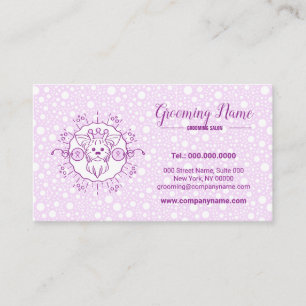 Cartoon Dog Illustration für das Grooming Visitenkarte
