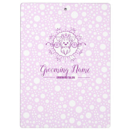 Cartoon Dog Illustration zum Grooming Klemmbrett