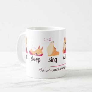 Cartoon Dog isst Sleep Sing Kaffeetasse