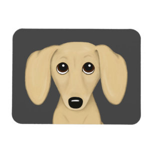 Cartoon Dog mit glatter Dackel Magnet