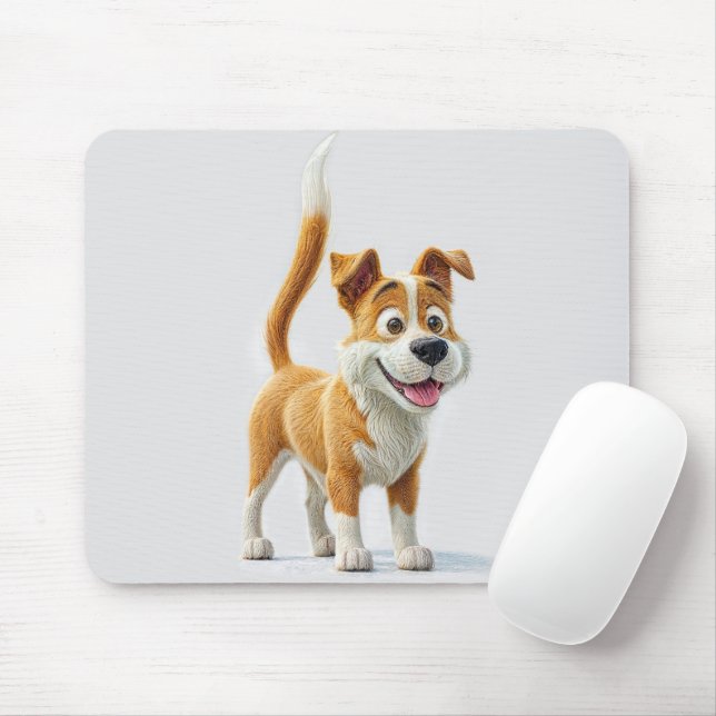 Cartoon Dog Mousepad (Mit Mouse)