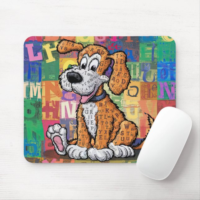 Cartoon Dog Mousepad (Mit Mouse)