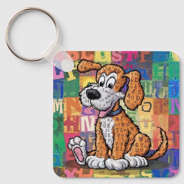 Cartoon Dog Schlüsselanhänger (Vorderseite)