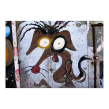 Cartoon Dog Street Art of Las Palmas