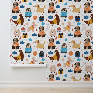 Cartoon Dog Themed Pet Tapete