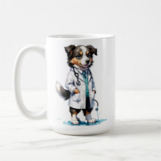 Cartoon Dog Veterinarian Kaffeetasse