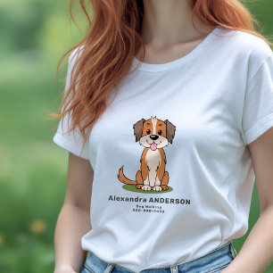 Cartoon Dog Walker Tri-Blend Shirt