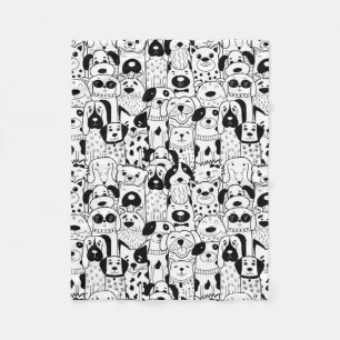 Cartoon Dogs Fleecedecke